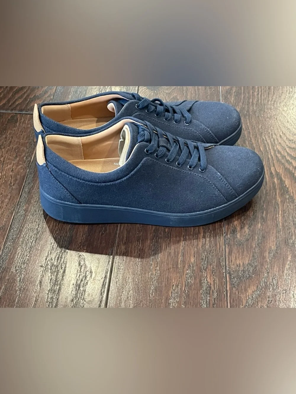 FitFlop Women 8.5 Navy Blue Rally Canvas Shoe Cushioned Comfort FB8-399 NEW
